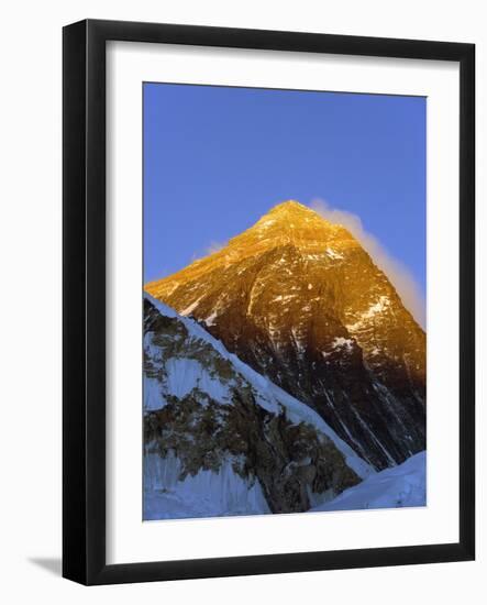 Sunset on Mount Everest, 8850M, Solu Khumbu Everest Region, Sagarmatha National Park, Himalayas-Christian Kober-Framed Photographic Print