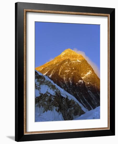 Sunset on Mount Everest, 8850M, Solu Khumbu Everest Region, Sagarmatha National Park, Himalayas-Christian Kober-Framed Photographic Print