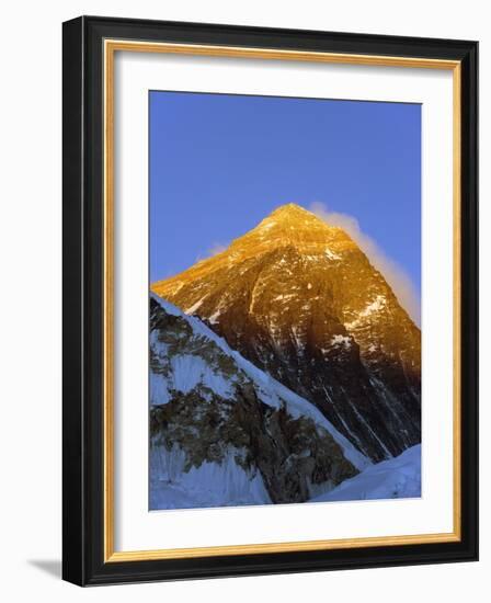 Sunset on Mount Everest, 8850M, Solu Khumbu Everest Region, Sagarmatha National Park, Himalayas-Christian Kober-Framed Photographic Print