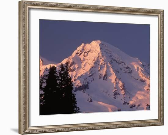 Sunset on Mount Rainier-John McAnulty-Framed Photographic Print