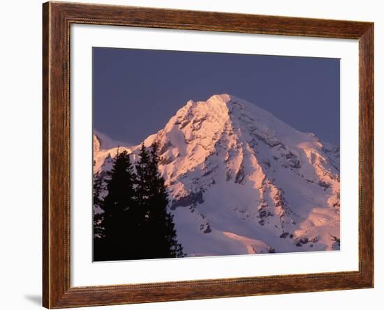 Sunset on Mount Rainier-John McAnulty-Framed Photographic Print