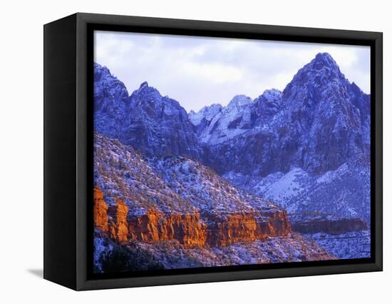 Sunset on Mountain Cliffs-Jim Zuckerman-Framed Premier Image Canvas