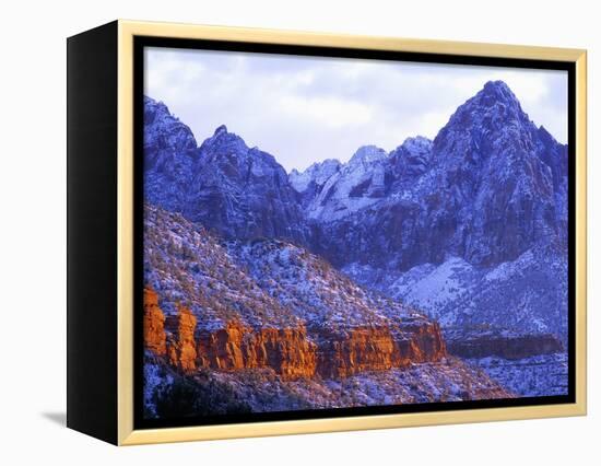 Sunset on Mountain Cliffs-Jim Zuckerman-Framed Premier Image Canvas