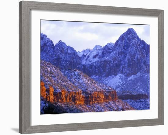 Sunset on Mountain Cliffs-Jim Zuckerman-Framed Photographic Print