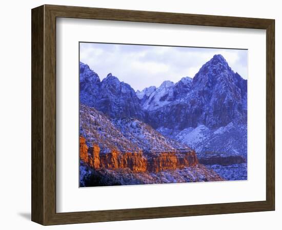 Sunset on Mountain Cliffs-Jim Zuckerman-Framed Photographic Print