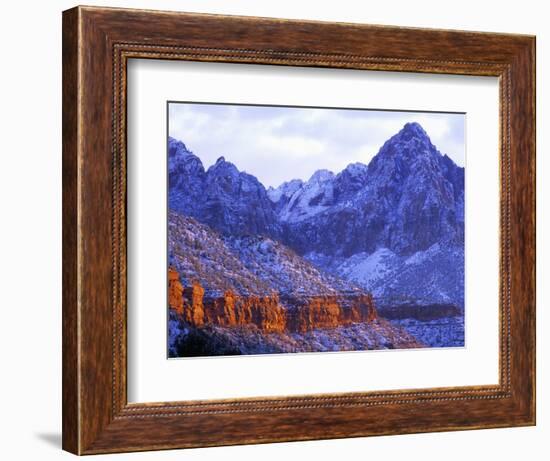 Sunset on Mountain Cliffs-Jim Zuckerman-Framed Photographic Print