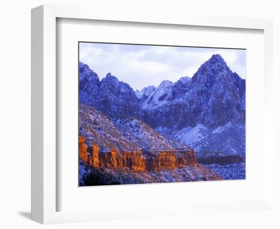 Sunset on Mountain Cliffs-Jim Zuckerman-Framed Photographic Print