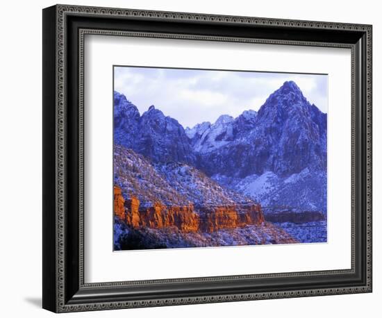 Sunset on Mountain Cliffs-Jim Zuckerman-Framed Photographic Print