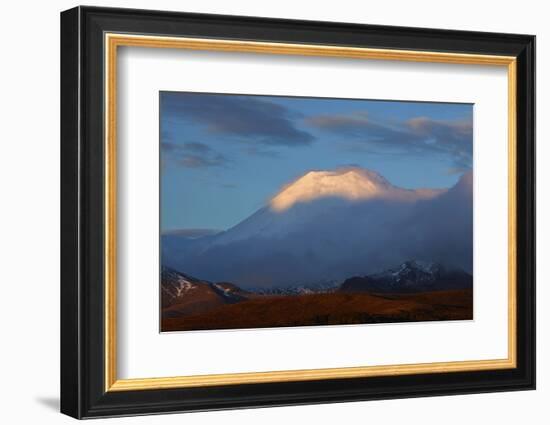 Sunset on Mt. Ngauruhoe, Tongariro National Park, Central Plateau, North Island, New Zealand-David Wall-Framed Photographic Print