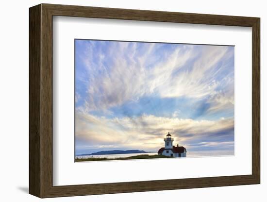 Sunset on Patos Island Lighthouse, San Juan Islands, Washington, USA-Jaynes Gallery-Framed Photographic Print