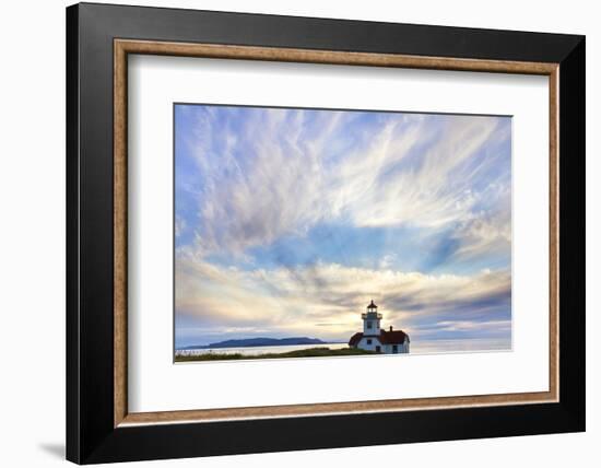 Sunset on Patos Island Lighthouse, San Juan Islands, Washington, USA-Jaynes Gallery-Framed Photographic Print