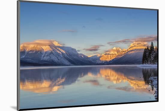 Sunset on Peaks Reflect Nto Lake Mcdonald in Glacier NP, Montana, Usa-Chuck Haney-Mounted Photographic Print