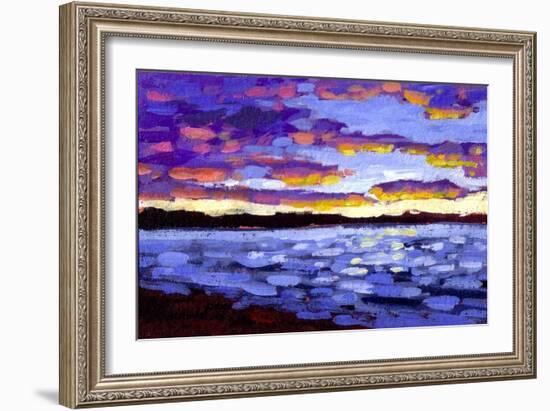 Sunset on Puget Sound-Patty Baker-Framed Art Print