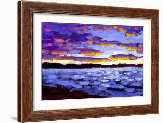 Sunset on Puget Sound-Patty Baker-Framed Art Print