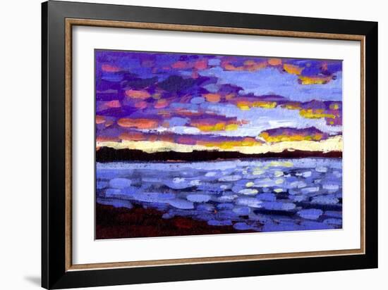 Sunset on Puget Sound-Patty Baker-Framed Art Print