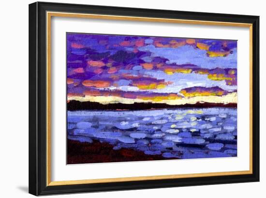 Sunset on Puget Sound-Patty Baker-Framed Art Print