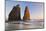 Sunset on Rialto Beach and Sea Stacks, Olympic NP, Washington, USA-Jaynes Gallery-Mounted Photographic Print