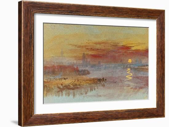 Sunset on Rouen-JMW Turner-Framed Giclee Print