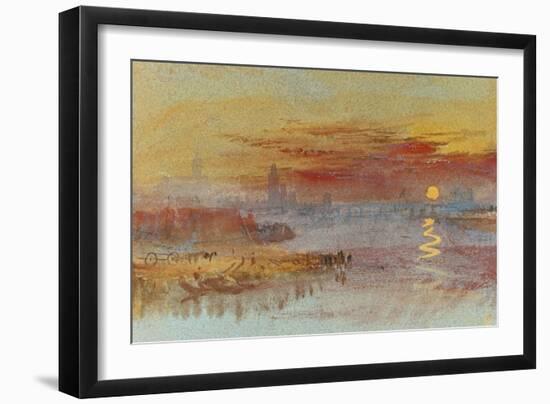 Sunset on Rouen-JMW Turner-Framed Giclee Print