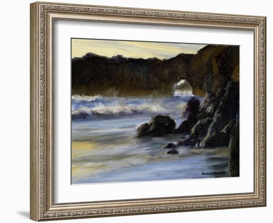 Sunset on Santa Cruz-Barbara Chenault-Framed Art Print