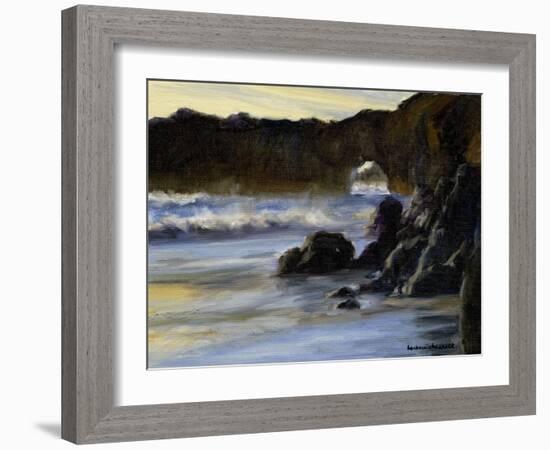 Sunset on Santa Cruz-Barbara Chenault-Framed Art Print