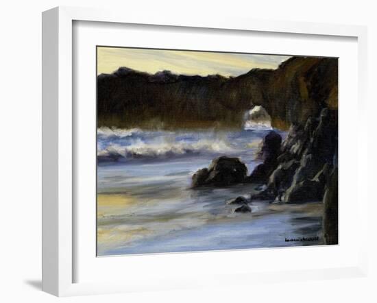 Sunset on Santa Cruz-Barbara Chenault-Framed Art Print