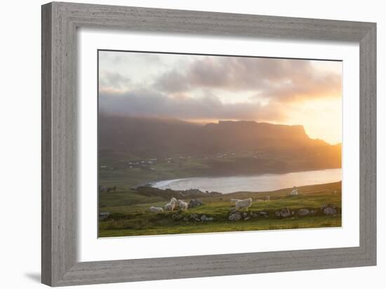Sunset On Skye Island Grasslands, Scotland-Philippe Manguin-Framed Photographic Print