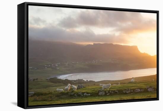 Sunset On Skye Island Grasslands, Scotland-Philippe Manguin-Framed Stretched Canvas