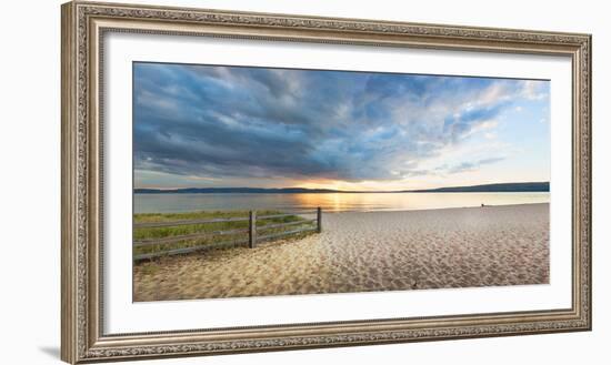 Sunset on South Bay, Lake Superior, Munising, Upper Peninsula, Alger County, Michigan, USA-null-Framed Photographic Print