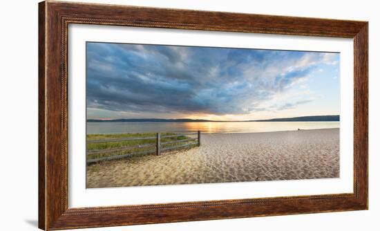 Sunset on South Bay, Lake Superior, Munising, Upper Peninsula, Alger County, Michigan, USA-null-Framed Photographic Print