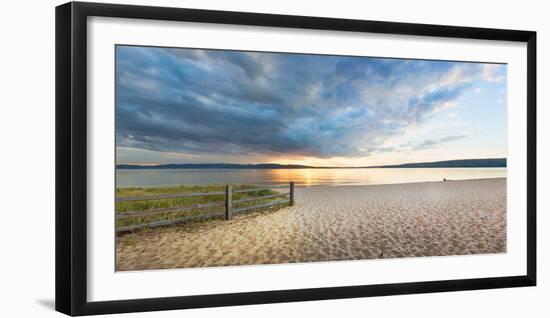 Sunset on South Bay, Lake Superior, Munising, Upper Peninsula, Alger County, Michigan, USA-null-Framed Photographic Print