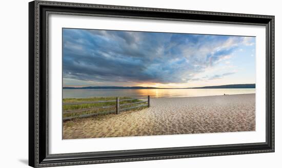 Sunset on South Bay, Lake Superior, Munising, Upper Peninsula, Alger County, Michigan, USA-null-Framed Photographic Print