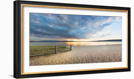 Sunset on South Bay, Lake Superior, Munising, Upper Peninsula, Alger County, Michigan, USA-null-Framed Photographic Print