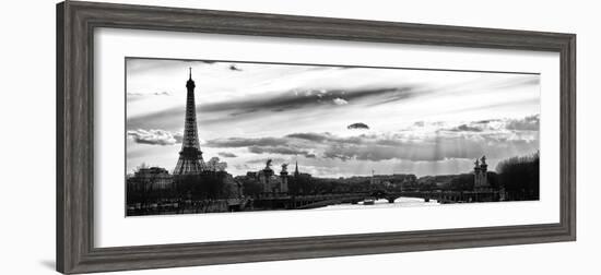 Sunset on the Alexander III Bridge - Eiffel Tower - Paris-Philippe Hugonnard-Framed Photographic Print