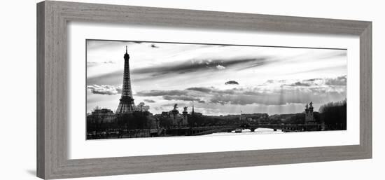 Sunset on the Alexander III Bridge - Eiffel Tower - Paris-Philippe Hugonnard-Framed Photographic Print