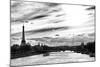 Sunset on the Alexander III Bridge - Eiffel Tower - Paris-Philippe Hugonnard-Mounted Photographic Print