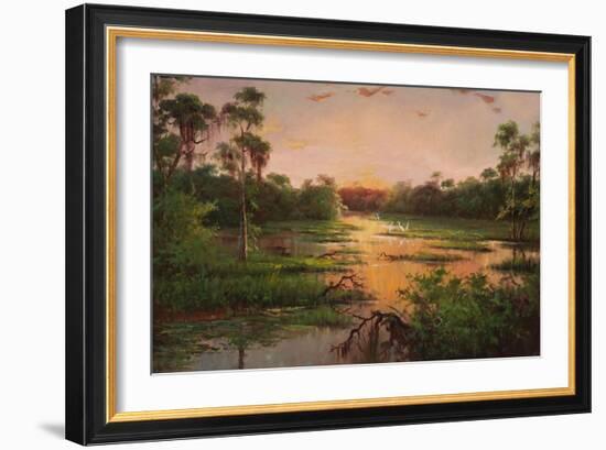 Sunset on the Bayou-Hannah Paulsen-Framed Art Print