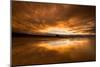 Sunset on the Beach at Bamburgh, Northumberland England UK-Tracey Whitefoot-Mounted Photographic Print