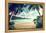 Sunset on the Beach Takamaka, Mahe Island, Seychelles-Iakov Kalinin-Framed Premier Image Canvas