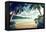 Sunset on the Beach Takamaka, Mahe Island, Seychelles-Iakov Kalinin-Framed Premier Image Canvas