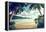 Sunset on the Beach Takamaka, Mahe Island, Seychelles-Iakov Kalinin-Framed Premier Image Canvas