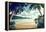 Sunset on the Beach Takamaka, Mahe Island, Seychelles-Iakov Kalinin-Framed Premier Image Canvas