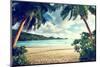 Sunset on the Beach Takamaka, Mahe Island, Seychelles-Iakov Kalinin-Mounted Photographic Print