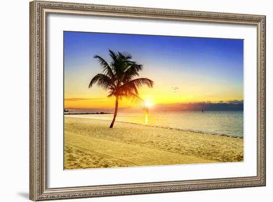 Sunset on the Beach-vent du sud-Framed Photographic Print