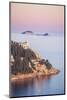 Sunset on the Dalmatian Coast with Otok Bobara and Mrkan islands, Dubrovnik Riviera, Dubrovnik, Cro-Neale Clark-Mounted Photographic Print