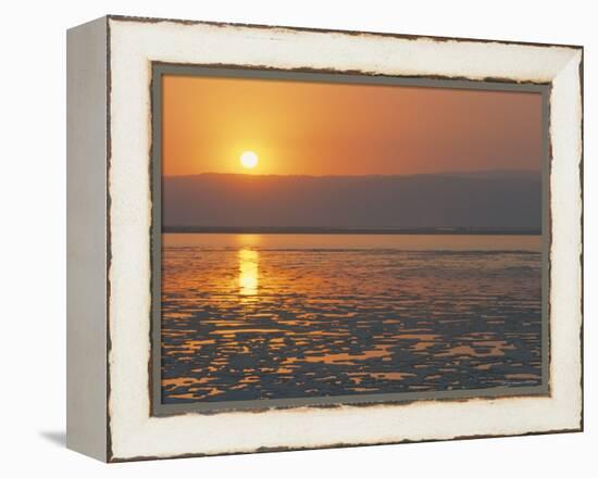 Sunset on the Dead Sea, Jordan, Middle East-Alison Wright-Framed Premier Image Canvas