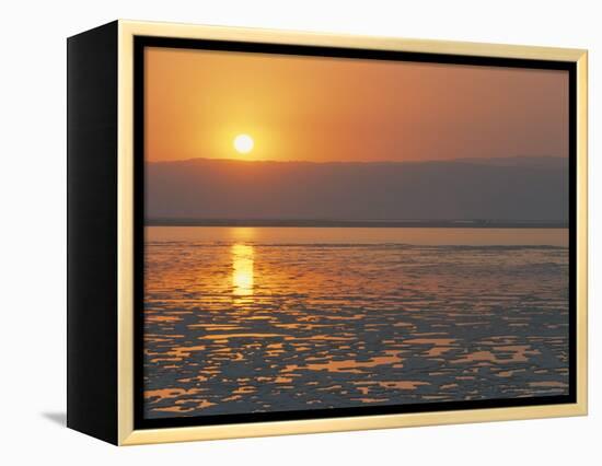 Sunset on the Dead Sea, Jordan, Middle East-Alison Wright-Framed Premier Image Canvas