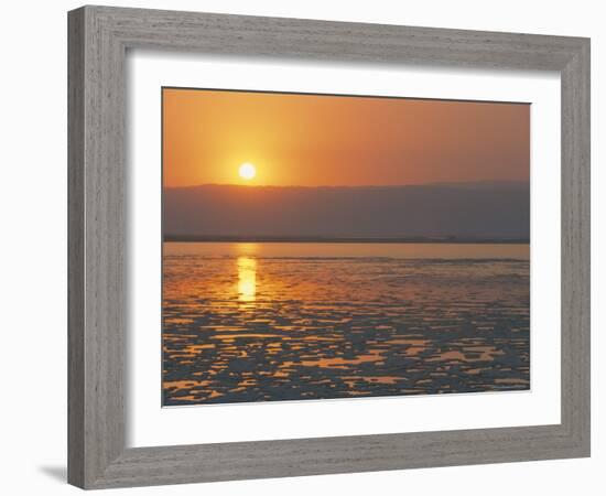 Sunset on the Dead Sea, Jordan, Middle East-Alison Wright-Framed Photographic Print