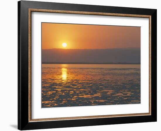 Sunset on the Dead Sea, Jordan, Middle East-Alison Wright-Framed Photographic Print