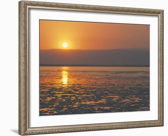 Sunset on the Dead Sea, Jordan, Middle East-Alison Wright-Framed Photographic Print